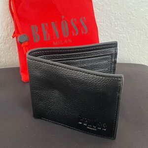 Black Leather Key & Card Holder